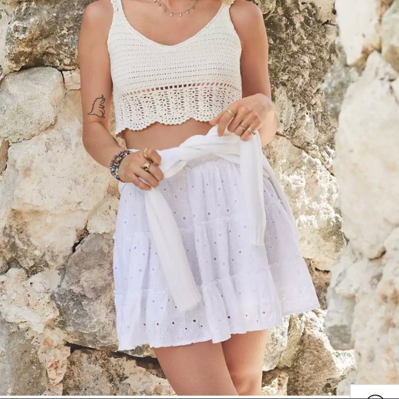 American Eagle Eyelet Tiered Skirt - Picture 1 of 4